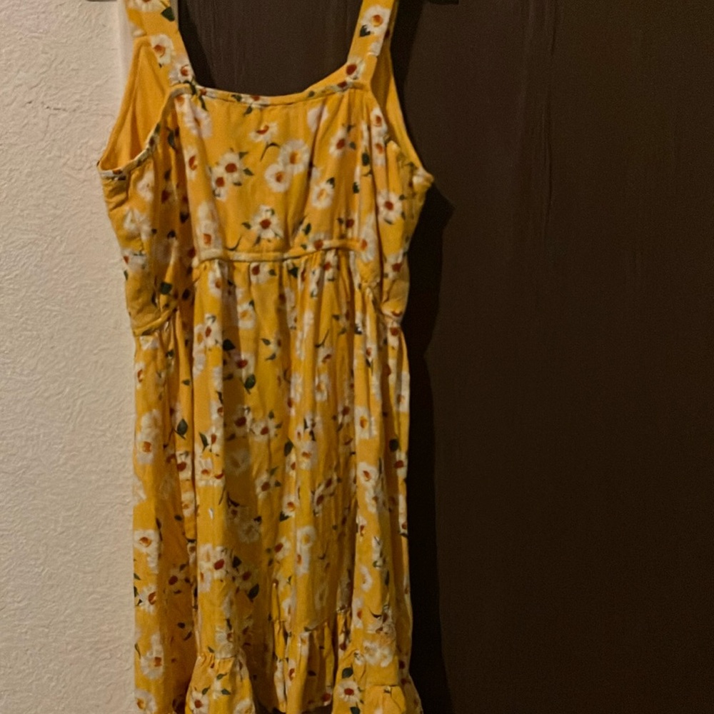 Floral Yellow Kids Dress